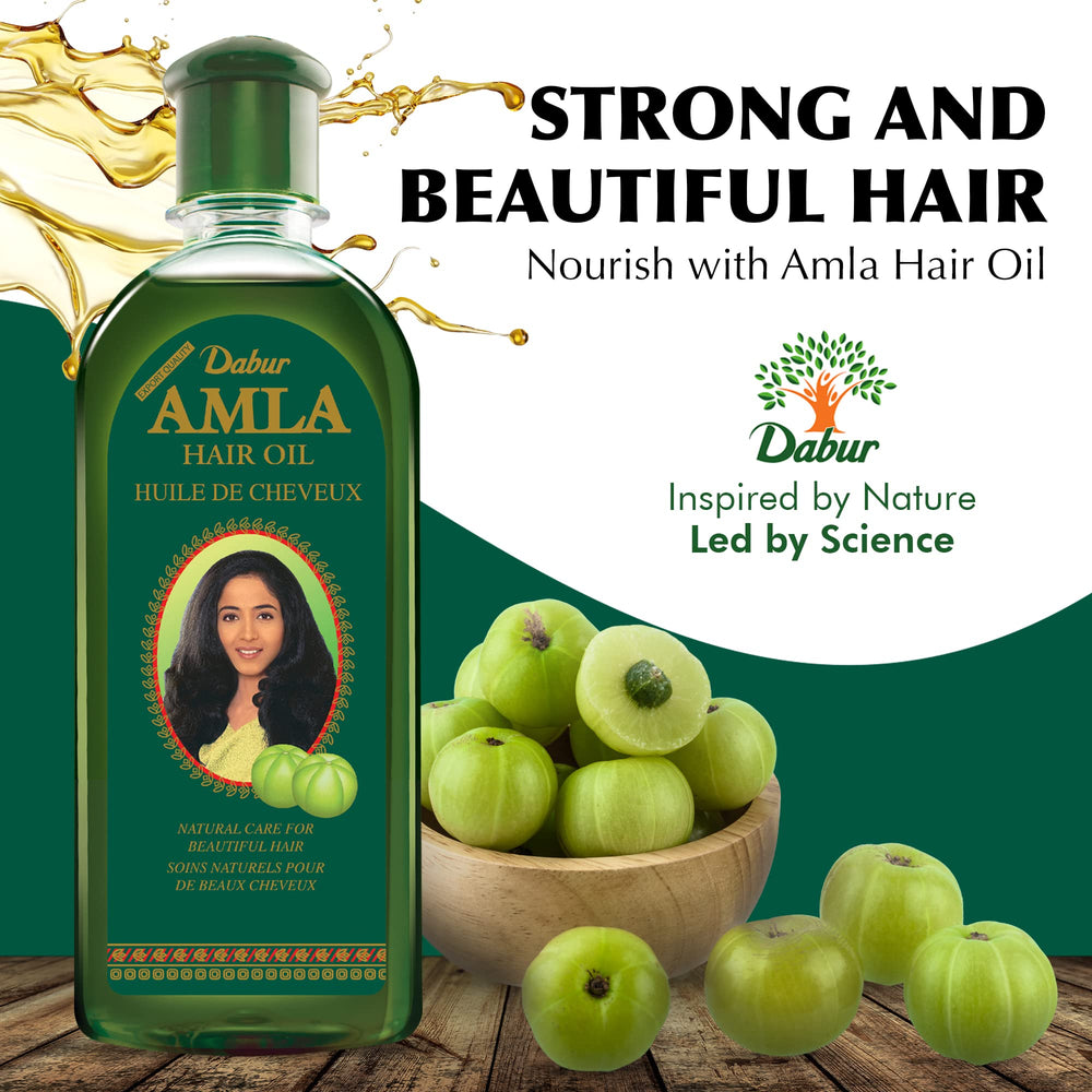 Dabur Amla Hair Oil cabello revivido tras daño