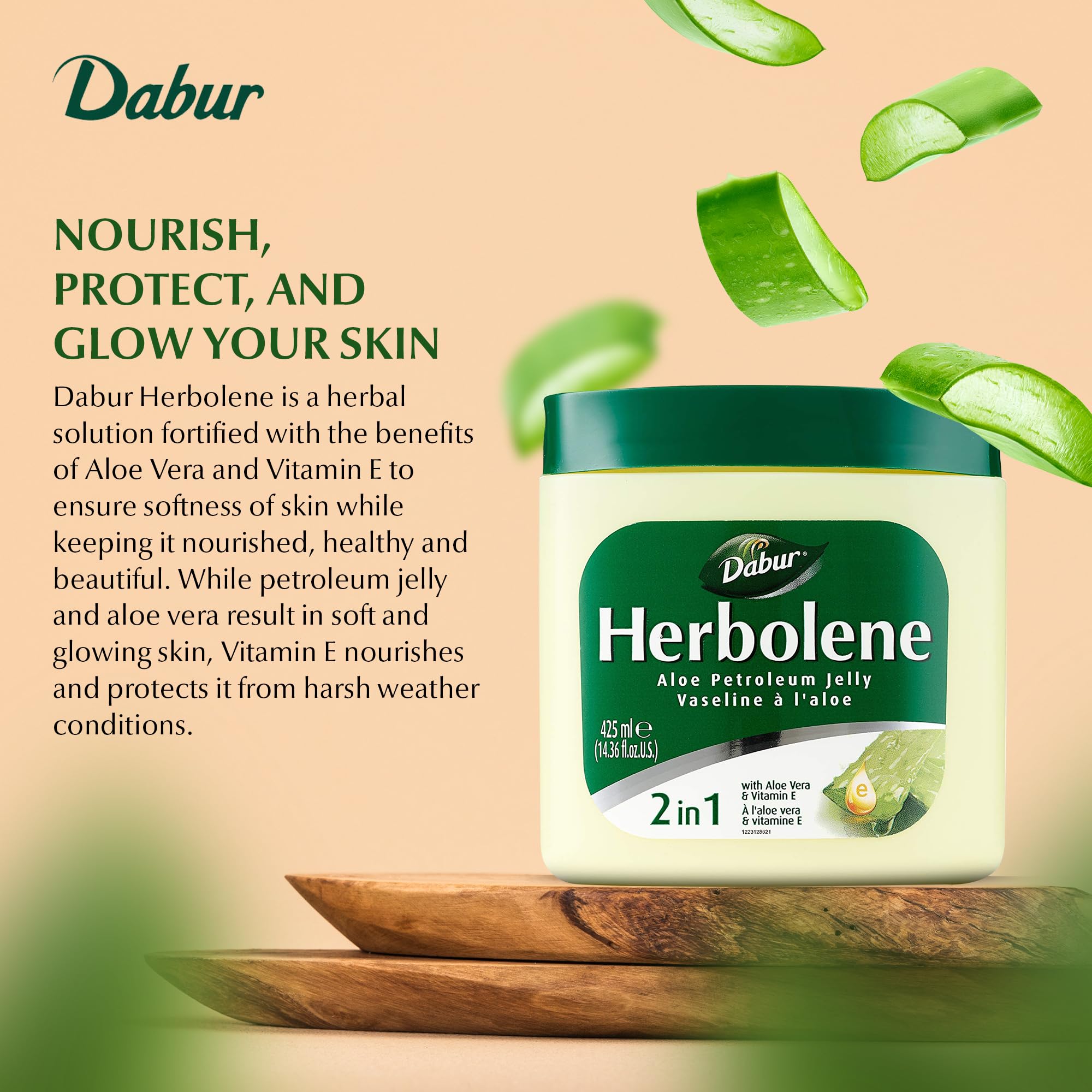 Aplicación en mano: Dabur Herbolene aporta humectación suave para piel sensible