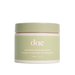 DAE Monsoon Moisture Mask, envase, hidratación profunda para cabello seco.