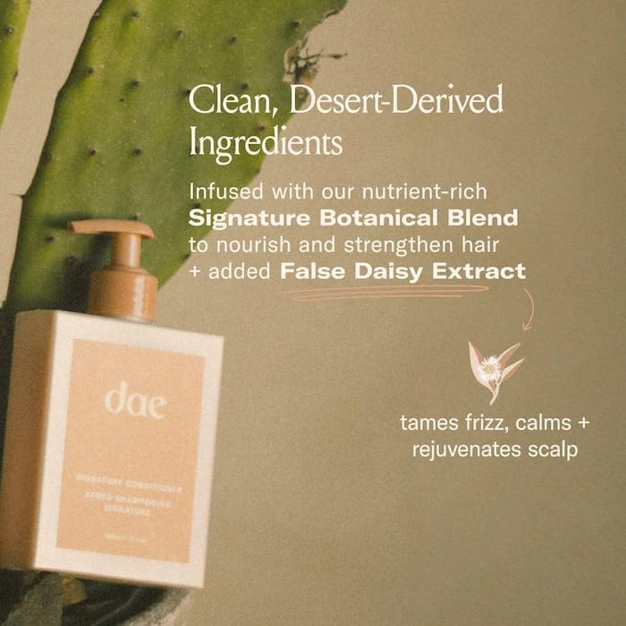 DAE Signature Conditioner con aceite de moringa nutre y mantiene la humedad.
