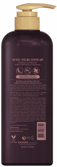 Textura suave del champú Ki Gold, ideal para cabello seco y áspero.