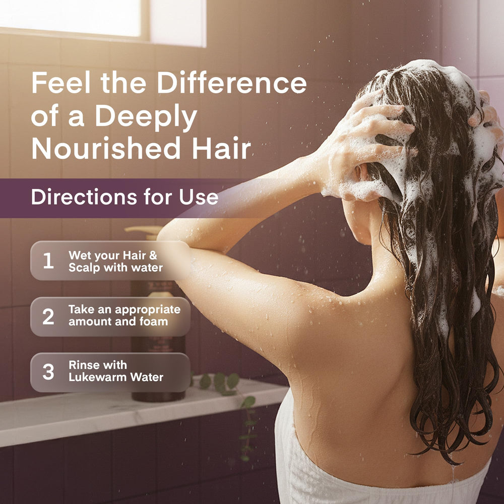 Daeng Gi Meo Ri Ki Gold Premium Shampoo, aplicación en cabello para mejora de elasticidad.