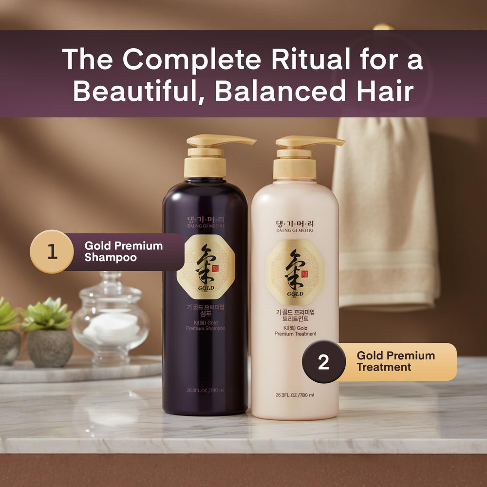 Daeng Gi Meo Ri Ki Gold Premium Shampoo, uso diario para cabello nutrido y saludable.