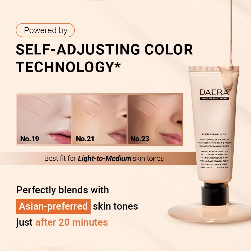 DAERA Kang Shining Crème BB teinte auto-ajustable pour harmonie naturelle
