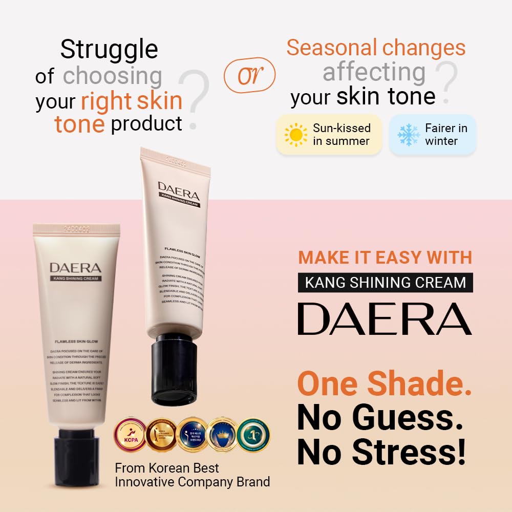 DAERA Kang Shining Crème BB texture légère et finition lumineuse
