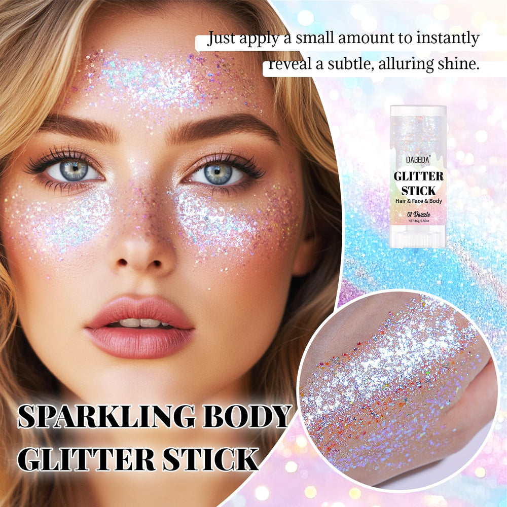 DAGEDA barra brillo para rostro realza ojos y pómulos con brillo iridiscente