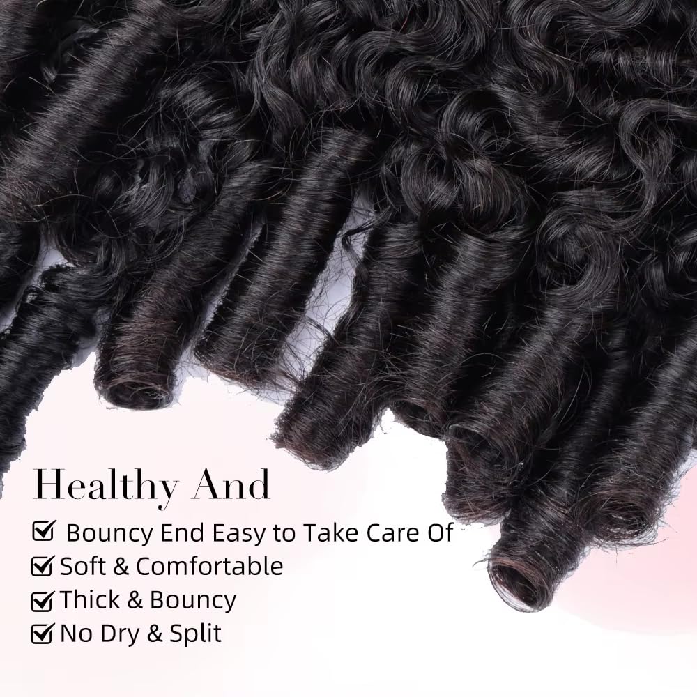 Daikemei Burmese Curly Bundles doble costura: textura resistente para uso diario.