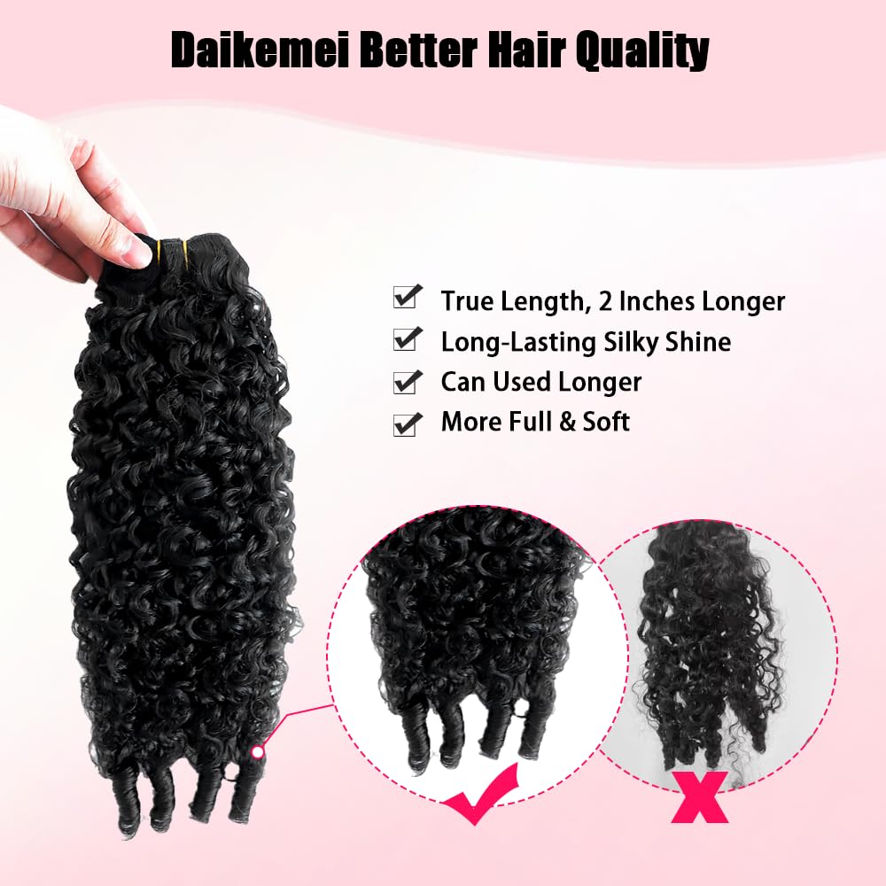 Daikemei Burmese Curly Bundles rizos espirales: estilo en espiral para un look dinámico.