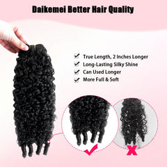 Daikemei Burmese Curly Bundles rizos espirales: estilo en espiral para un look dinámico.