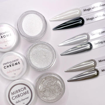 Daily Charme Chrome, compatible avec diverses poudres chrome et holographiques