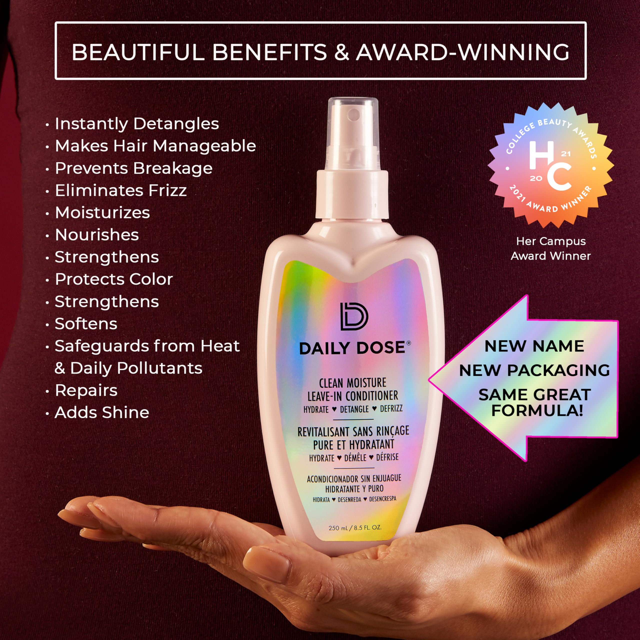 Daily Dose control frizz aerosol suaviza el frizz y deja acabado liso.