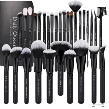 Daily Queen pinceles profesionales para ojos y rostro, difuminan sombras con precisión.