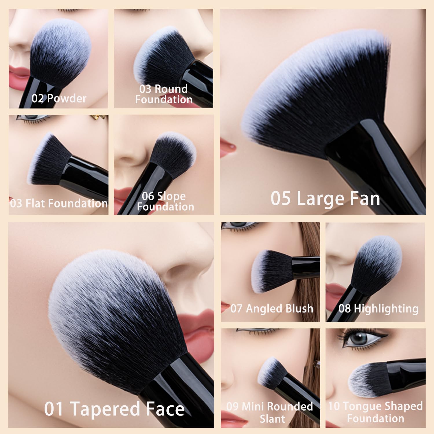 Daily Queen pinceles para sombras, ideal para difuminar pliegues.