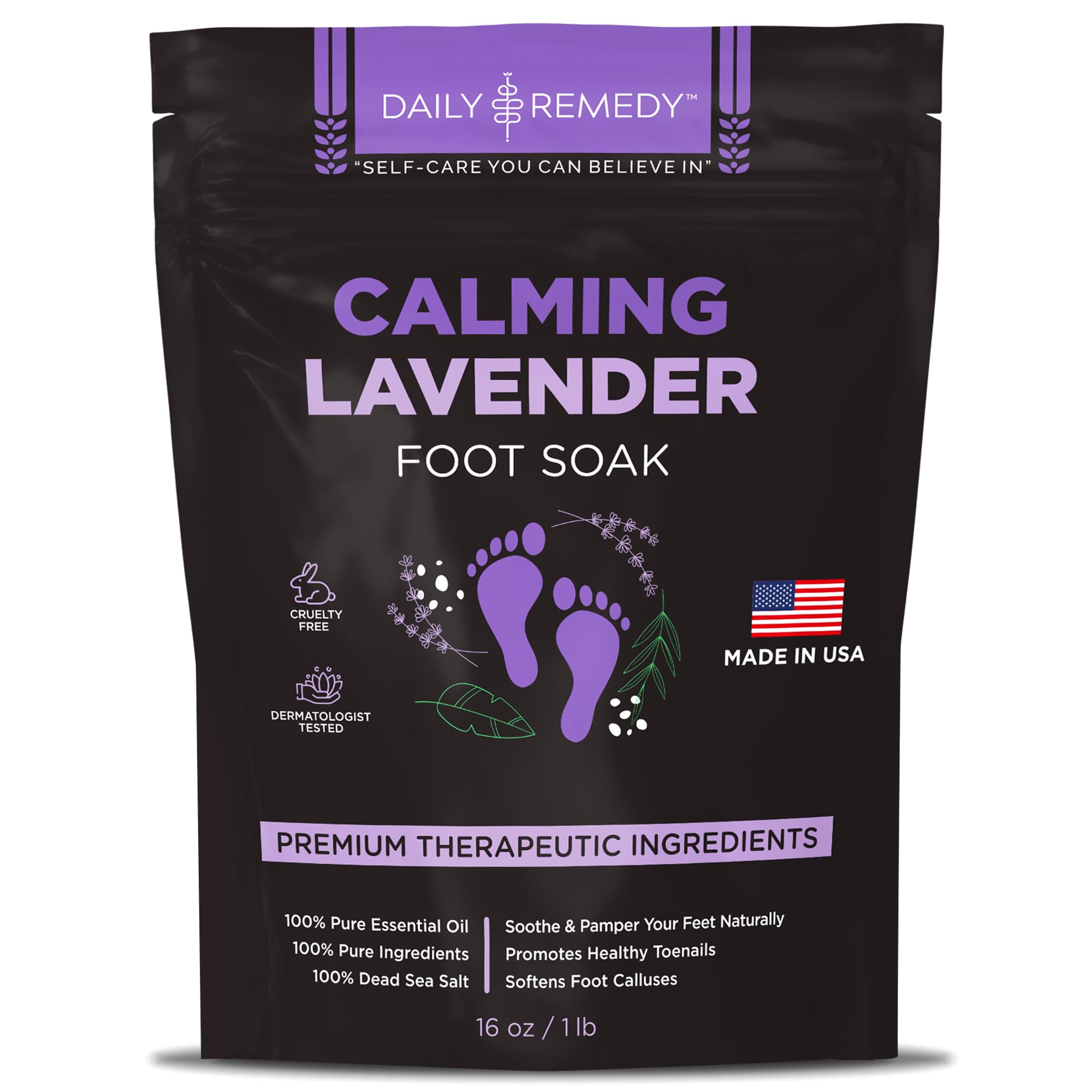 Daily Remedy Baño de Pies Lavanda para relajación de pies cansados
