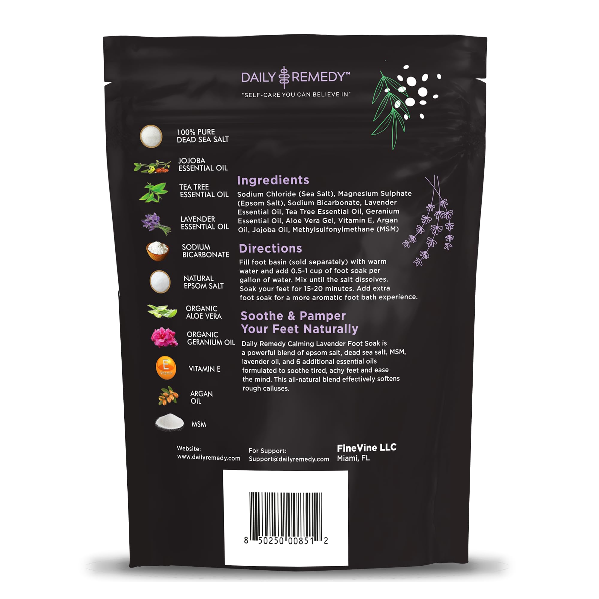  Daily Remedy Sal Epsom para suavizar la piel de los pies