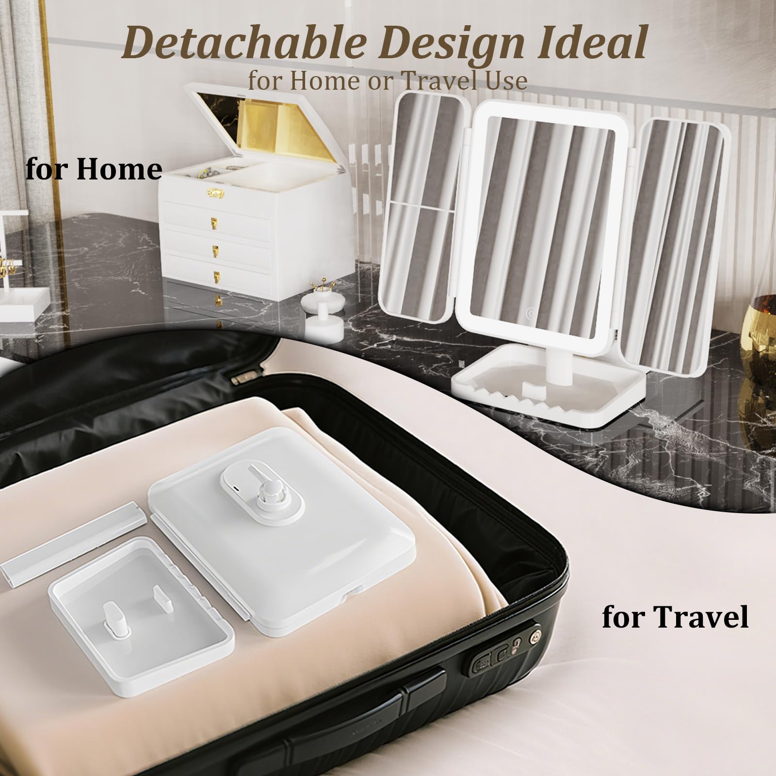 DailyCuddles Miroir compact et léger, idéal pour la chambre.