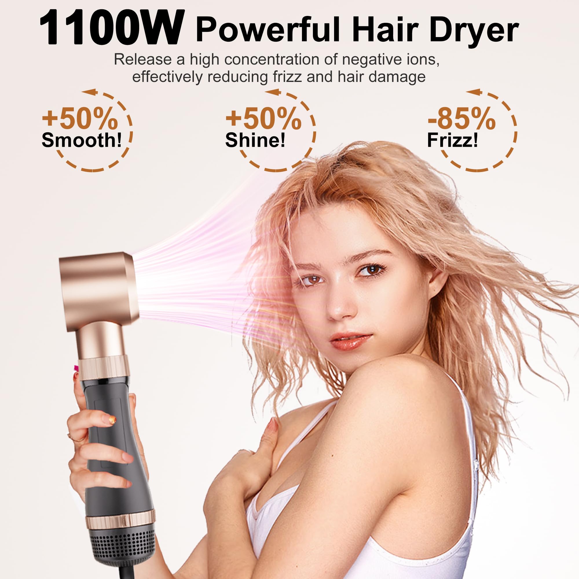 DAILYLIFE tecnologia ionica ceramica, reduce frizz y brilla