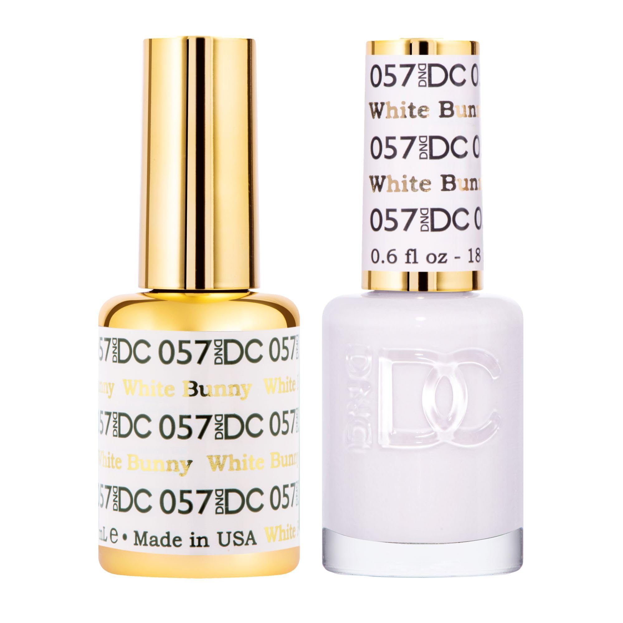 daisy dnd gel-polish blanco bunny en botella, acabado cremoso para uñas elegantes
