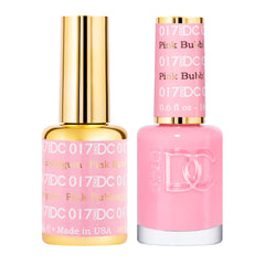Daisy DND DC Gel Pink Bubblegum, botella de gel color intenso con cobertura superior.