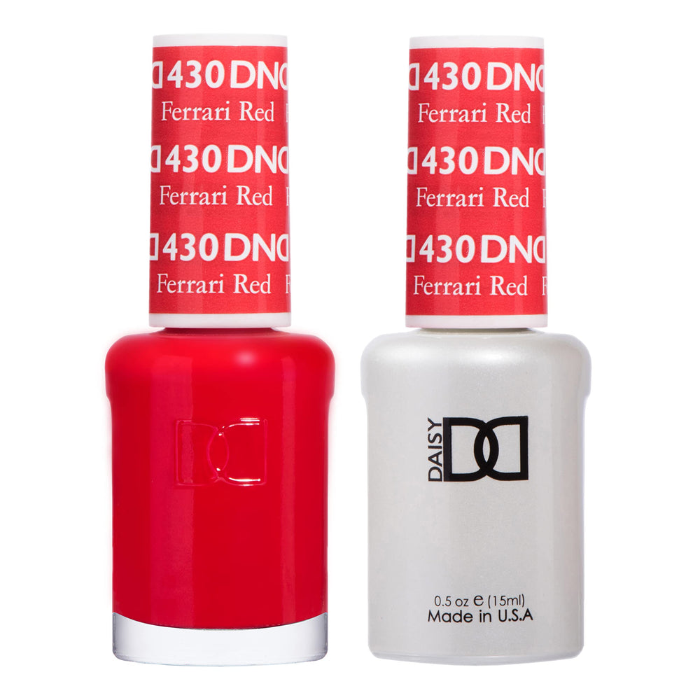 DAISY DND gel rojo Ferrari 430 en botella para uñas vibrantes