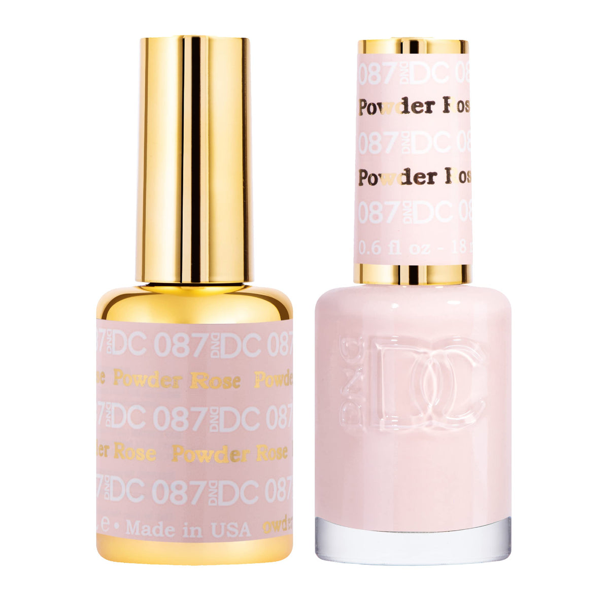 DAISY DND esmalte gel rosa polvo; tono neutro para uñas elegantes.