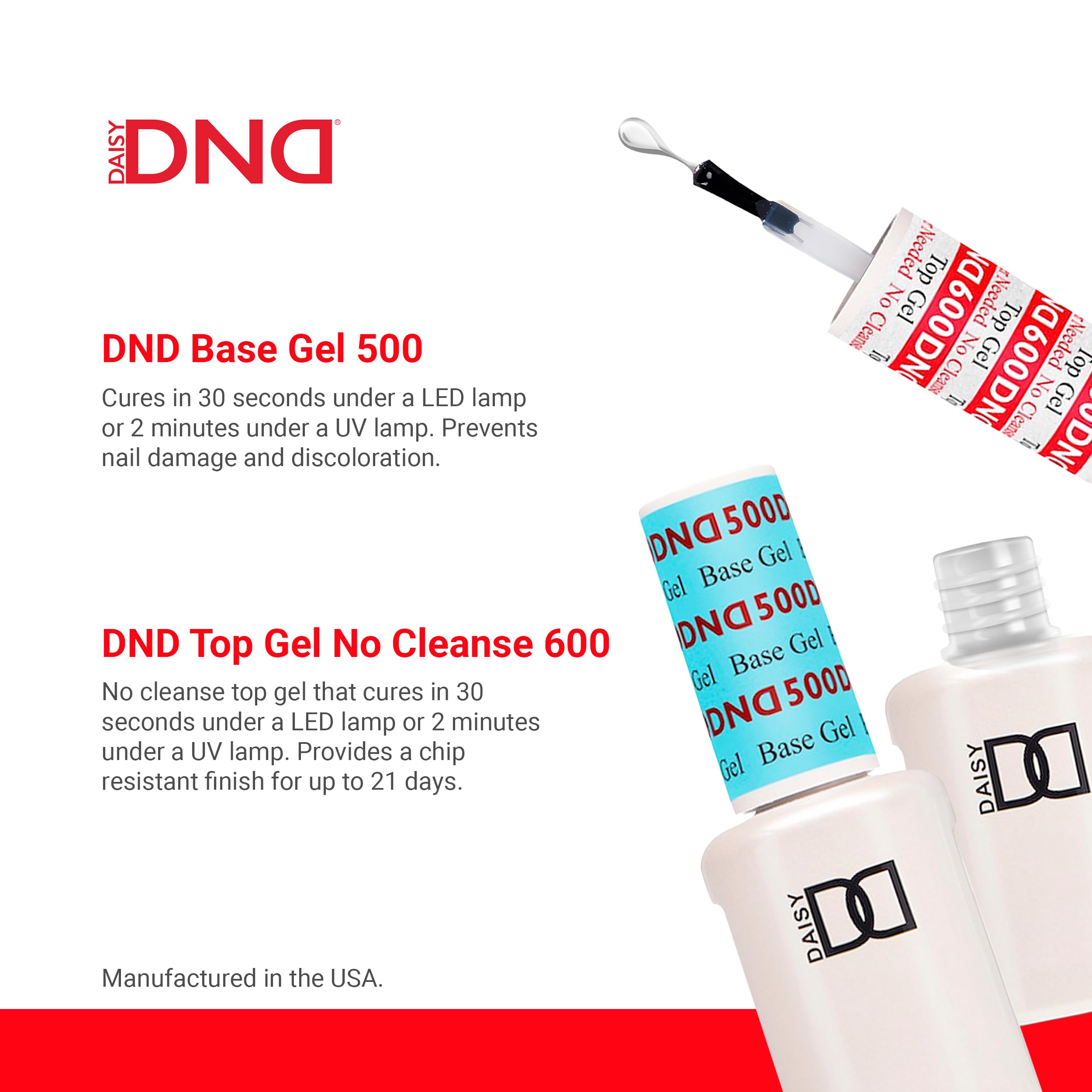 DAISY DND Set profesional de gel: manicura precisa y duradera.