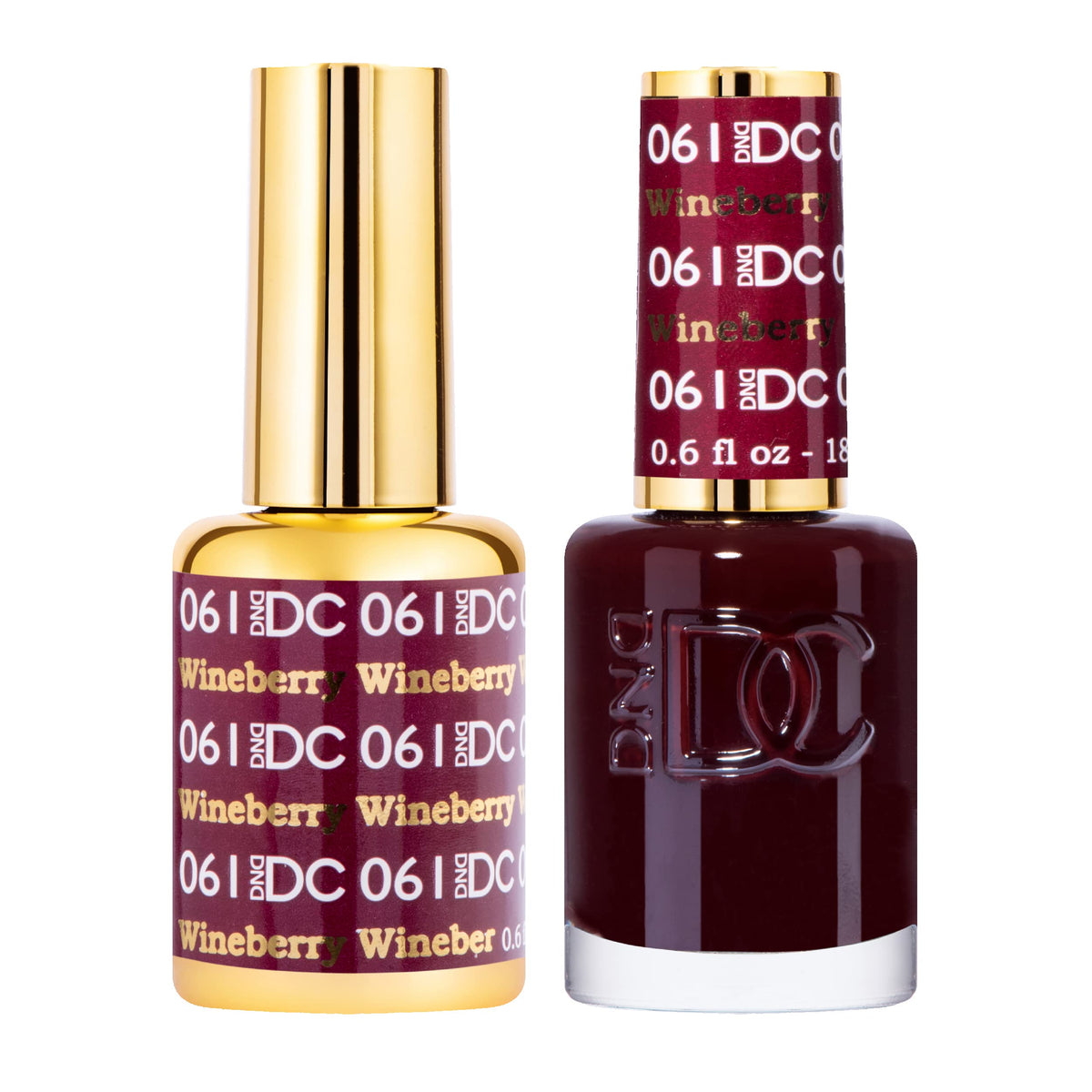 DAISY DND Wineberry gel polish en botella, color intenso para uñas.