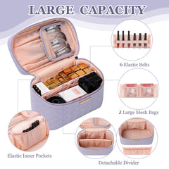 Dajasan neceser maquillaje zonas organizadas para pinceles y sombras