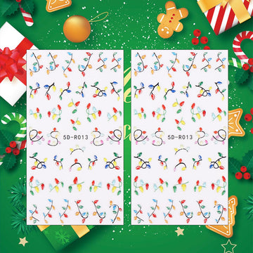 DAJIJIYOU stickers 5D para un look navideño llamativo.