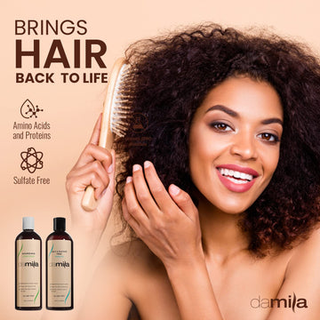 Fórmula Damila keratina y color cuida el cabello teñido.