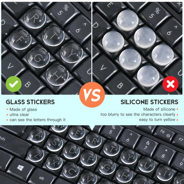 DAMMOMKO pegatinas de teclado instalacion facil y rapida para uñas largas.