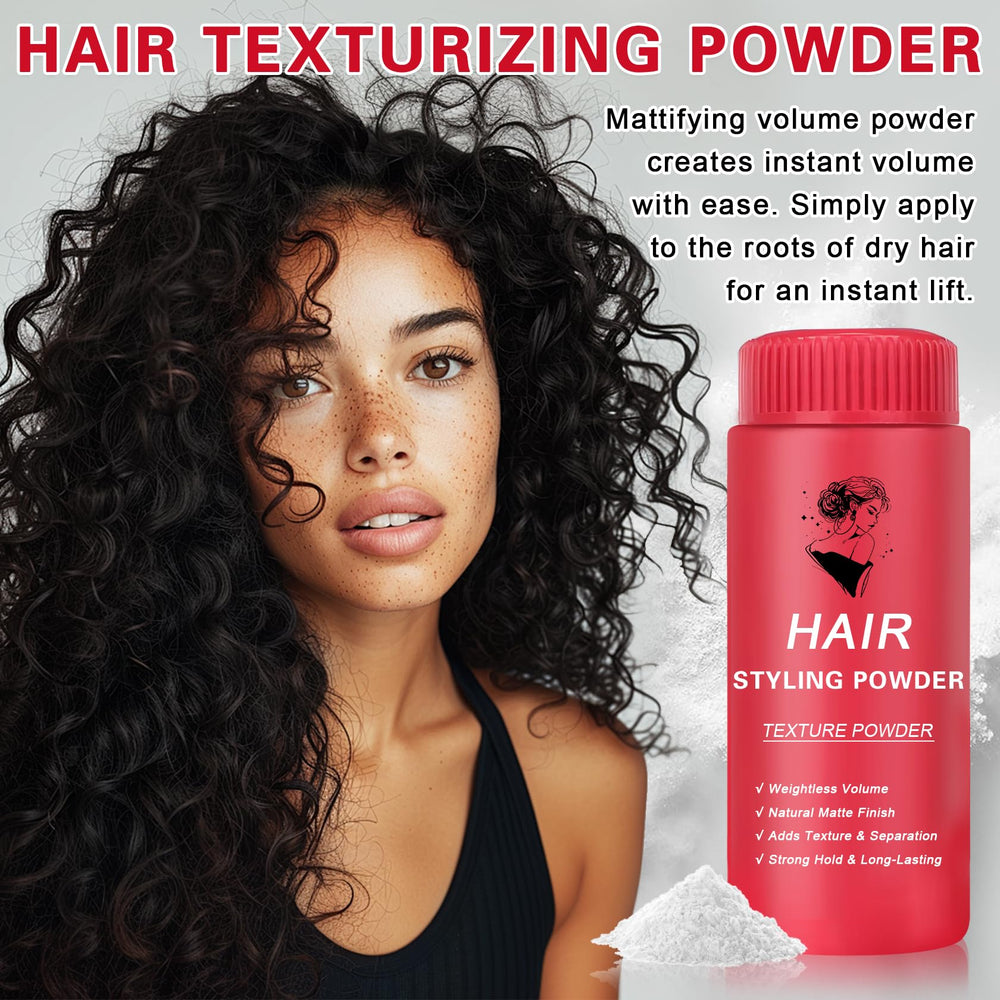 DAMUSI polvo texturizante para cabello, volumen inmediato y acabado natural.
