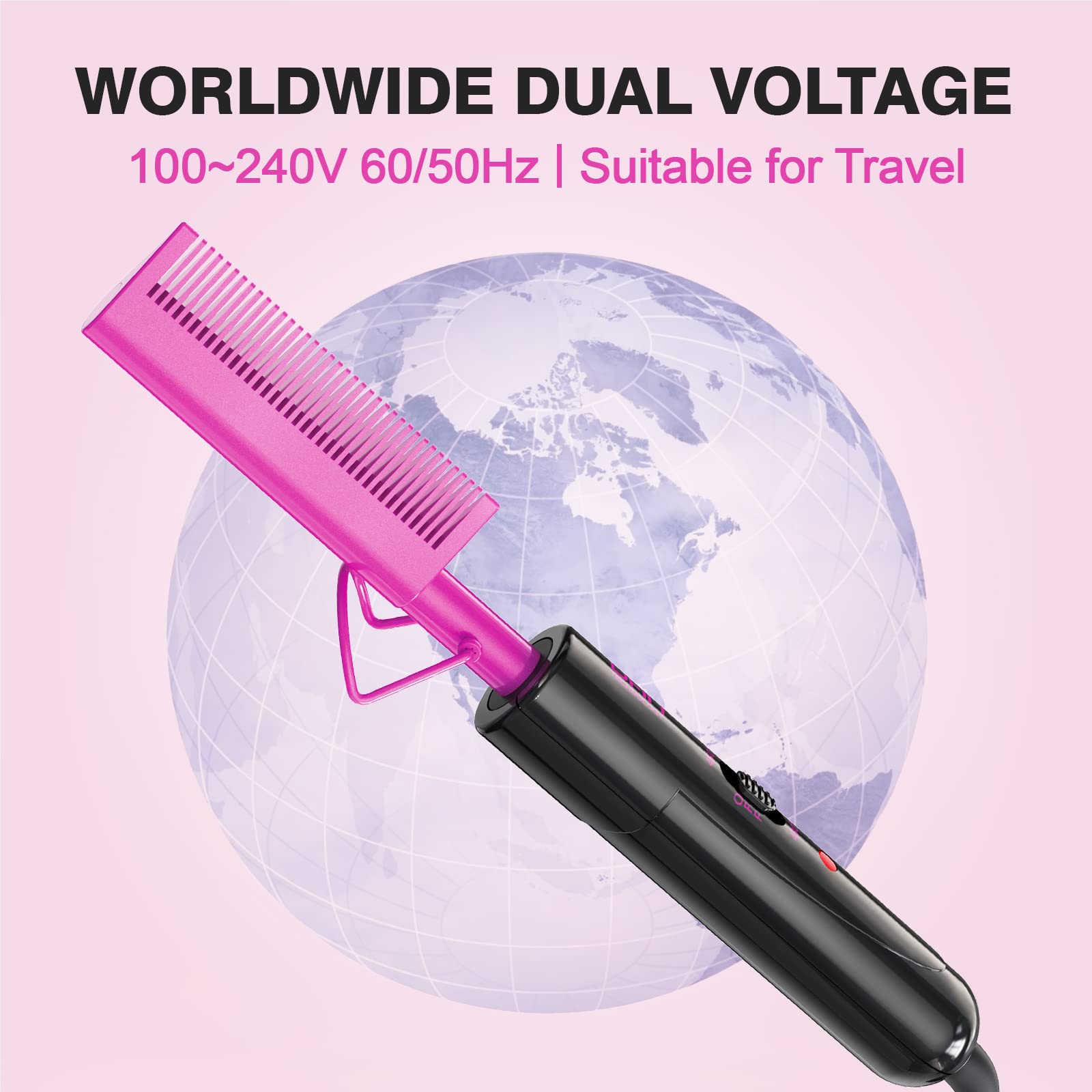DAN Technology plancha con voltaje mundial para uso internacional.