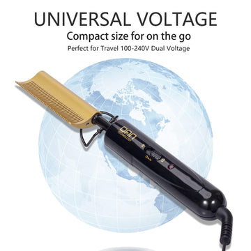 Temperatura ajustable DAN Technology hasta 232°C para diferentes tipos de cabello.