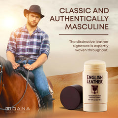 Desodorante Dana English Leather empaque, caja elegante para regalo.