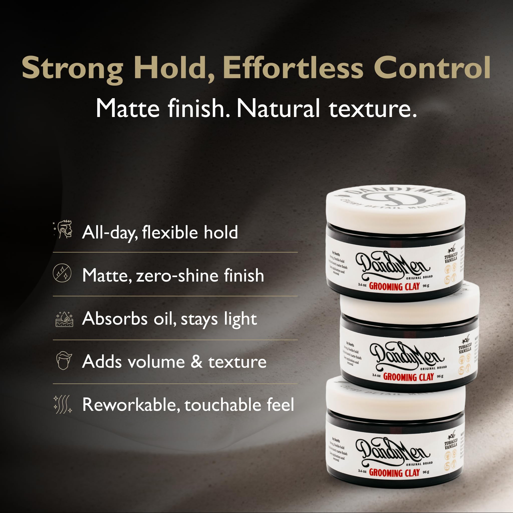 DandyMen Grooming Clay: acabado mate para un look natural