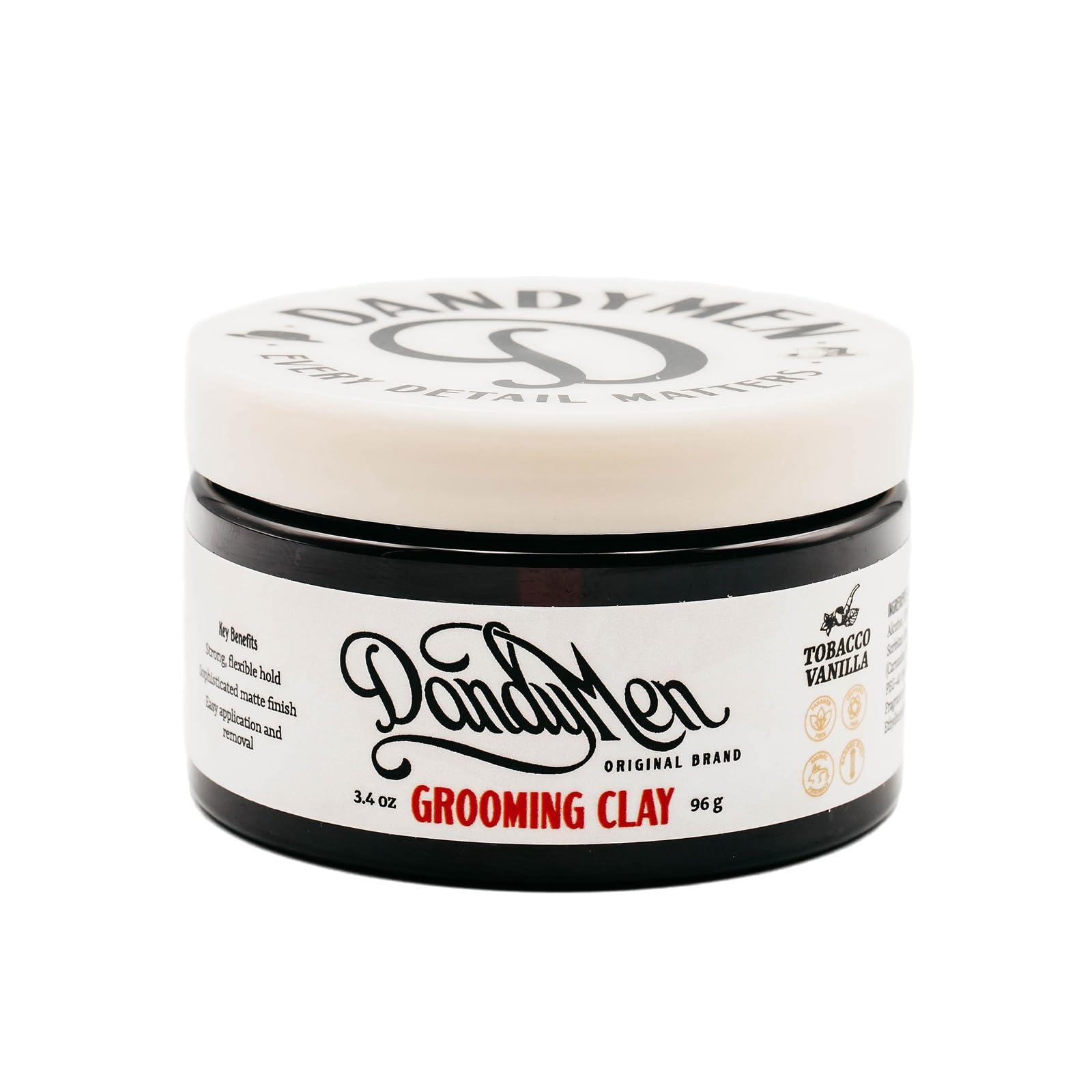 DandyMen Grooming Clay: agarre fuerte para estilos con movimiento