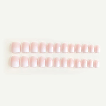 DANMANR: acrílico ABS resistente para uñas cortas con acabado francés limpio.
