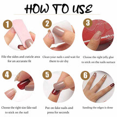 Uñas DANMANR acrílicas ABS durables para uso diario.