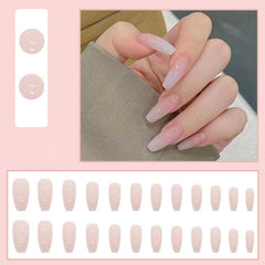 Conjunto DANMANR de uñas postizas, diseño degradado, longitud media.