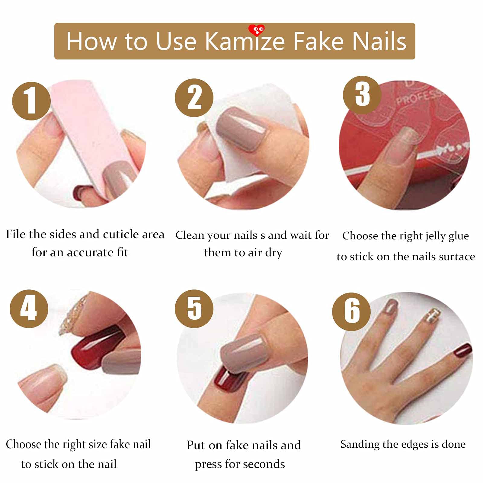 Uñas de acrílico DANMANR con 12 tallas, ajuste cómodo para todas las uñas.