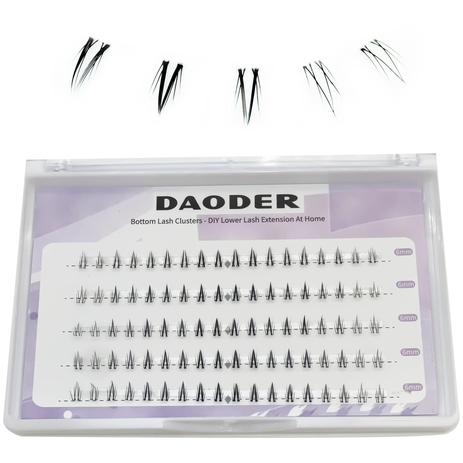 DAODER bottom-lash-clusters banda transparente para una aplicación discreta.