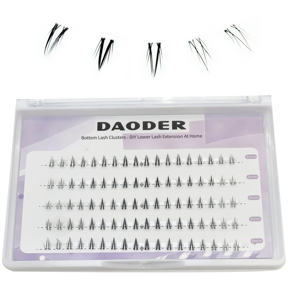 DAODER bottom-lash-clusters banda transparente para una aplicación discreta.