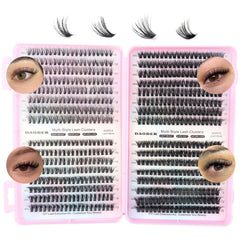 DAODER Conjunto de pestanas naturales 640 piezas para acabado suave
