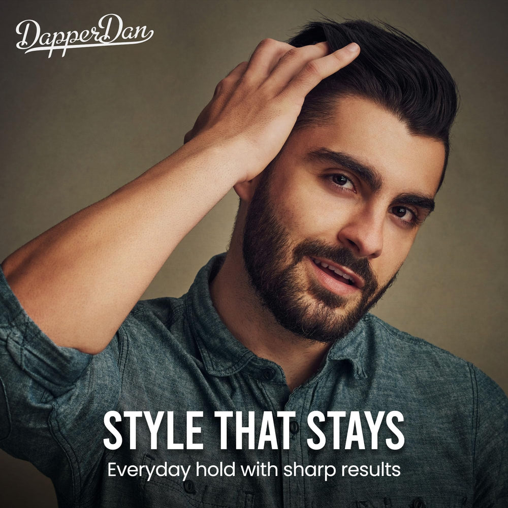 Arreglo de estilo con Deluxe Pomade mostrando versatilidad de looks