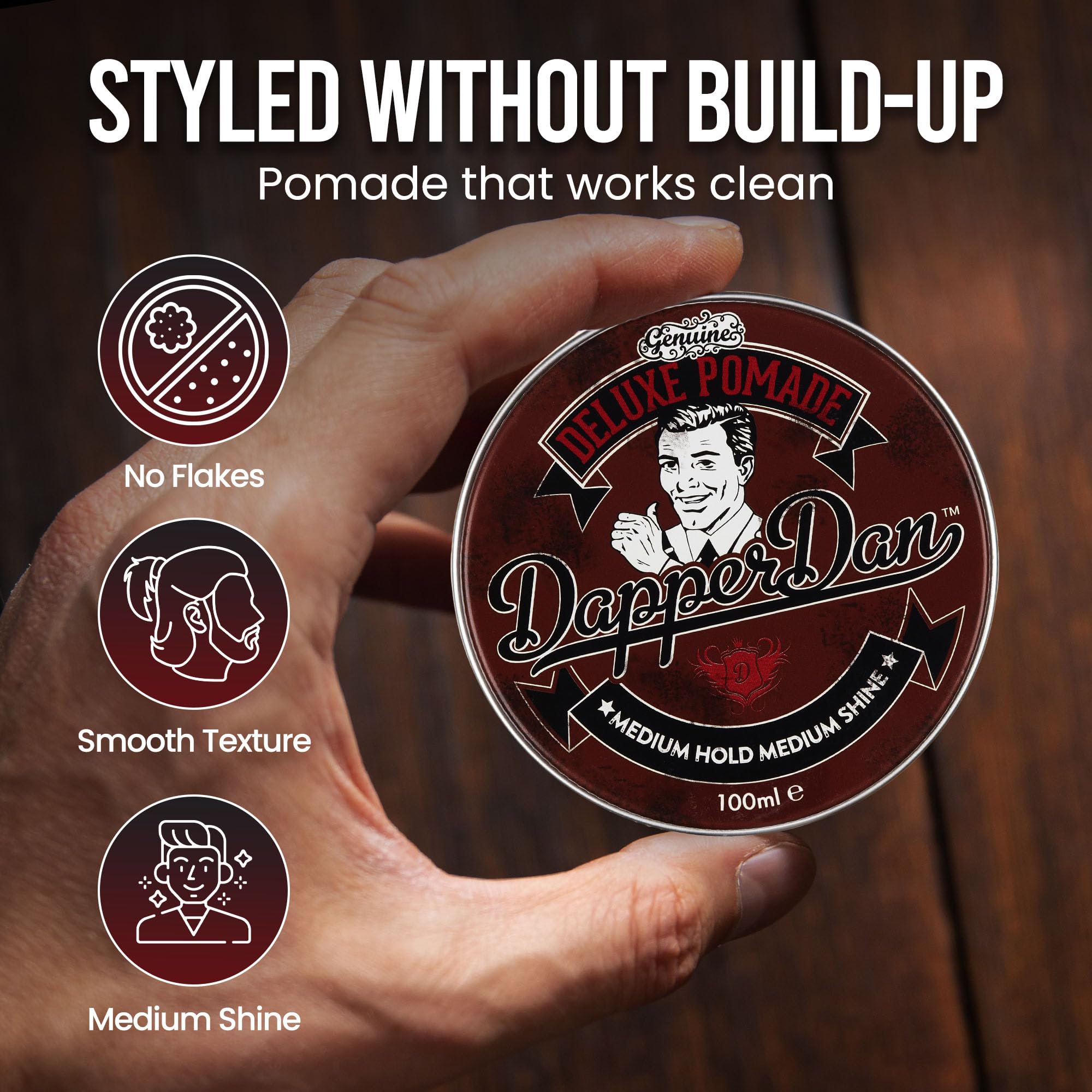 Cierre o tapa del frasco de Deluxe Pomade de Dapper Dan