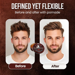 Textura cremosa de Deluxe Pomade list para repartir en el cabello