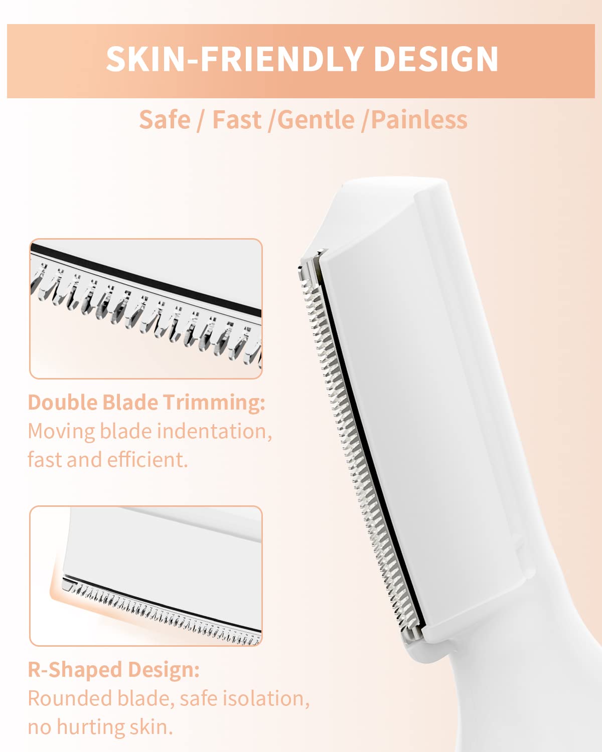 Dapsang afilador facial preciso con cuchilla lavable para uso cómodo.