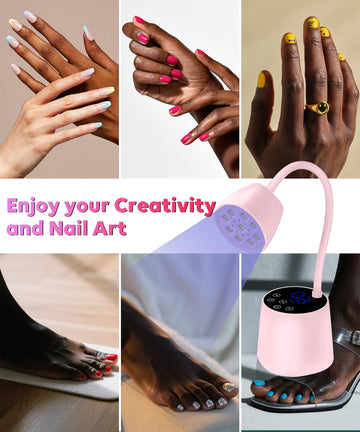 DAQVQ lámpara UV LED rosa, regalo práctico para manicura.