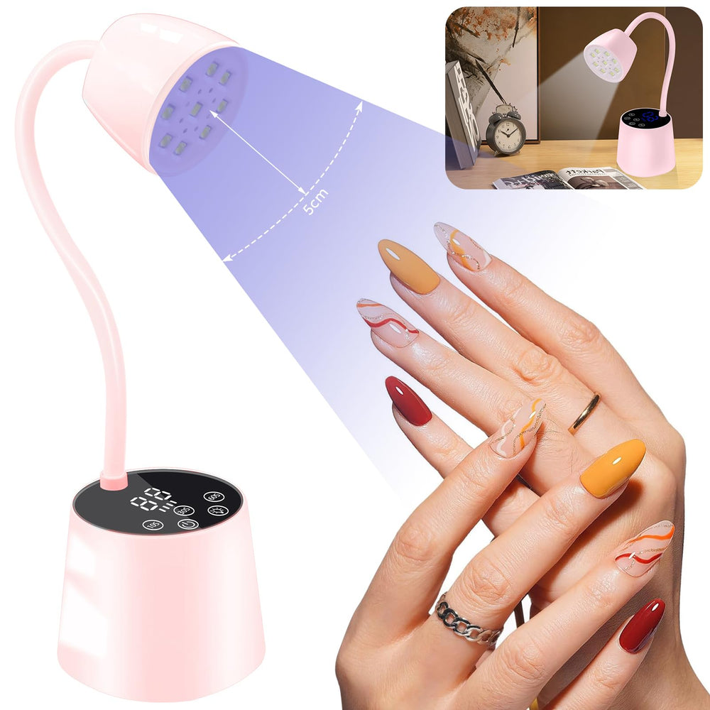 DAQVQ lámpara UV LED para uñas, rosa, iluminación nítida para manicura.